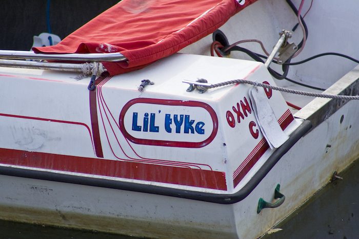 boat named Little Tyle in same style as kids toy brand